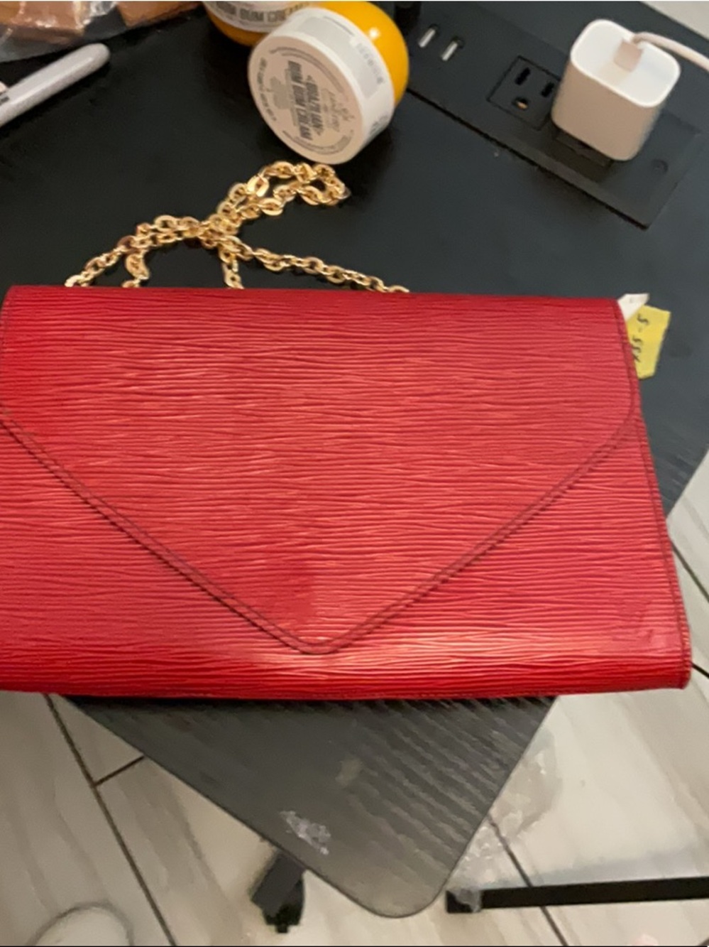 LV Red Clutch